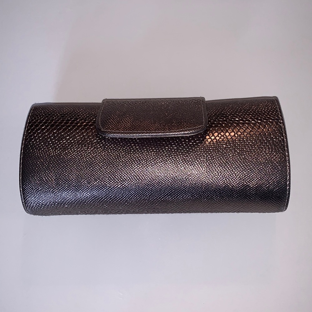 Faux Snakeskin Clutch